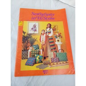 Vintage 1970 Columbia-Minerva Serendipity in HiStraw Craft Pattern Book 201